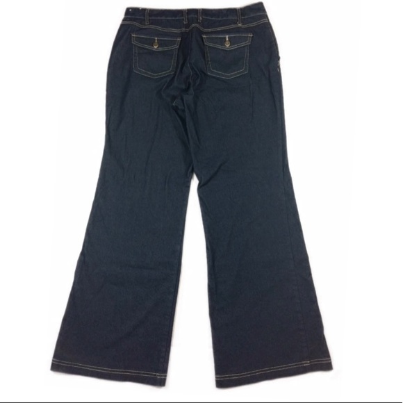 Sag Harbor Dark Blue Flare Jeans sz 14 - Picture 2 of 7